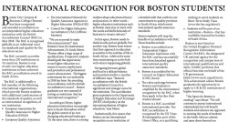 International Recognition For Boston Students