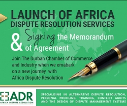 Durban Chamber - Launch of Africa Dispute Resolution Services - 17 March