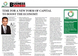 KZN Business Sense - Time for a New Form of Capital to Boost the Economy By Akash Singh, the KwaZulu-Natal Business Chambers Council