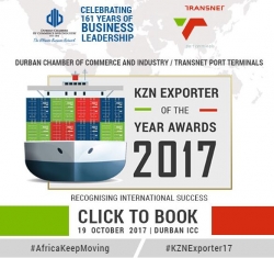 Durban Chamber - Annual KZN Exporter Awards Banquet - 19 October
