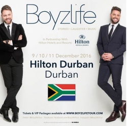 Hilton Durban Announces Boyzlife Tour - Brian McFadden and Keith Duffy take Boyzlife tour to the worldwide stage      