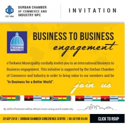 Durban Chamber - Invite for Business to Business Engagement - 20 September 2018