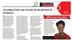 KZN Business Sense - CELEBRATING 160 YEARS OF BUSINESS IN DURBAN:Dumile Cele, Chief executive Officer at the Durban Chamber of Commerce and Industry