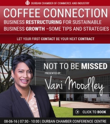 Durban Chamber - Coffee Connection: 08 June - Ensure your business grows sustainably