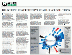 Compliance Hub - Delivering Cost Effective Compliance Solutions