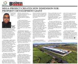 Craigen Naidoo - Shree Property Holdings : Mega-Project Creates New Dimension For Property Development Giant