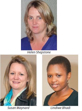 DRG Siyaya:Verification Manager Helen Shepstone,Verification Analyst Susan Maynard,Administration Manager Lindiwe Bhadi