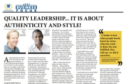 David White and Akhona Mahlati : BusinessFIT - Quality Leadership...It Is About Authenticity And Style!
