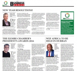 Dominic Collett - Chairman of the KwaZulu-Natal Business Chambers Council : New Year Resolutions!
