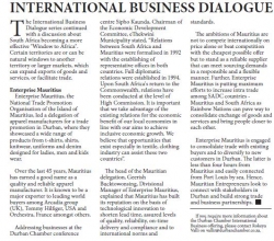 Durban Chamber - International Business Dialogue