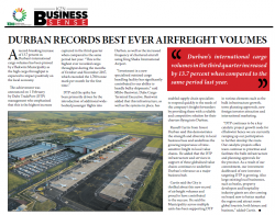 Durban Records Best Ever Airfreight Volumes