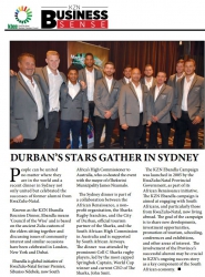 KZN Business Sense - DURBANâ€™S STARS GATHER in Sydney