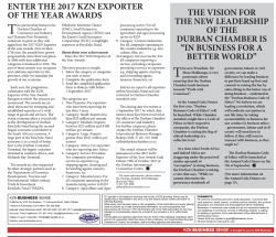 Enter The 2017 KZN Exporter Of The Year Awards
