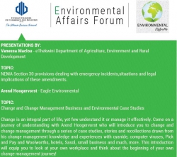 Durban Chamber - Change of venue: Environmental Affairs Business Forum - 30 June