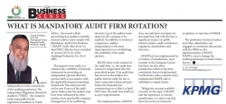 Farouk Ebrahim (CA) SA Managing Partner Regional Audit -KwaZulu-Natal : What Is Mandatory Audit Firm Rotation?