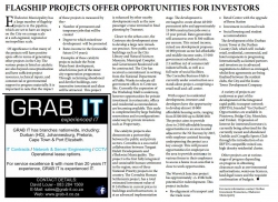 eThekwini Municipality - Flagship Projects offer opportunities for investors:Durban Investment Promotion, eThekwini Municipality