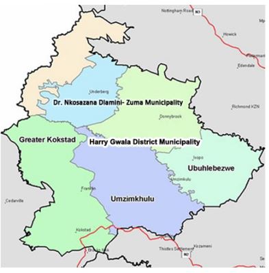Harry Gwala District Municipality Map