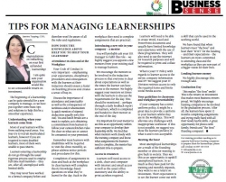 Jeanine Topping - Tips For Managing Learnerships