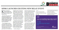 KPMG launches exciting new relay event