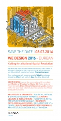 KZN Business Sense - WEDESIGN 2016 CONFERENCE CALLING FOR A â€˜NATIONAL SPATIAL REVOLUTIONâ€™
