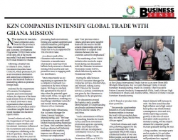 KZN Companies Intensify Global Trade With Ghana Mission
