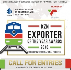 Durban Chamber - Call for Entries: KZN Exporter of the Year 2018