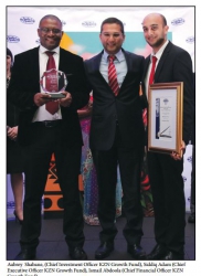 KZN Top Business Awards - KZN Growth Fund:Winner:Government Sector:Aubrey Shabane, (Chief Investment Officer KZN Growth Fund), Siddiq Adam (Chief Executive Officer KZN Growth Fund), Ismail Abdoola (Chief Financial Officer KZN Growth Fund)