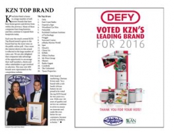 KZN Top Brand 2016 - Defy-Genieve Fyn and Deon Stow