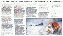 Khadija Ally - Clarity On Vat For Residential Property Developers