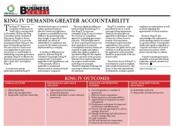King IV Demands Greater Accountability