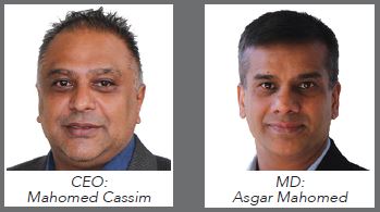 Esquire Technologies:CEO Mahomed Cassim and Managing Director Asgar Mahomed
