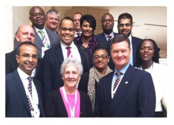 KZN Business Sense:Members of the Durban delegation met Louisa Martin (first row centre) to share insights into past Commonwealth Games