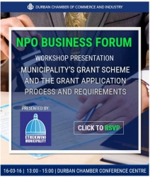 Durban Chamber - NPO Business Forum - 16 March