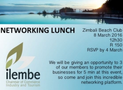 iLembe Chamber - Networking Lunch - 8 March 2016 - Zimbali Beach Club