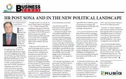 Peter Streng - Rubiq : HR Post Sona And In The New Political Landscape