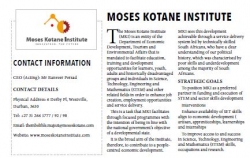 Public Entities : Moses Kotane Institute - Pivot