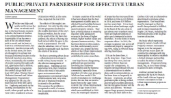 Public/Private Partnership for effective Urban Management - Andrew Layman       