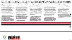 SMME Skills Development Workshop Empowers Rural Women