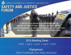 Durban Chamber - Do you know the Chamber has a Safety and Justice Forum