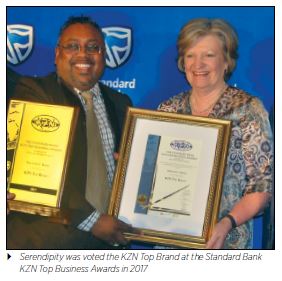 Serendipity was voted the KZN Top Brand at the Standard Bank KZN Top Business Awards in 2017