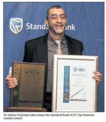 Standard Bank KZN Top Business Leaders Award 2018 - Imtiaz Sooliman the founder, director and chairman of Gift of the Givers