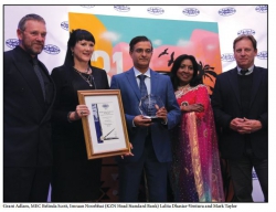 KZN Top Business Awards:Standard Bank:Winner:Financial and Advisory Services:Grant Adlam, MEC Belinda Scott, Imraan Noorbhai (KZN Head Standard Bank) Lalita Dhasiar-Ventura and Mark Taylor