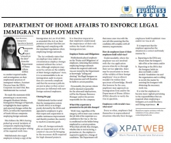 Tasia Brummer - Department Of Home Affairs To Enforce Legal Immigrant Employment