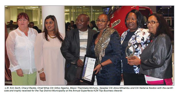 Top District Municipality at the Annual Superfecta KZN Top Business Awards