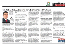 Trevor Clark - Business and Executive Coach; Speaker and Global Trainer : Three Obstacles to your Business Success