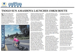 Tsogo Sun Amashova Launches 150km Route
