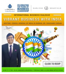 Durban Chamber - International Business Dialogue: Vibrant Business with India - 23 February