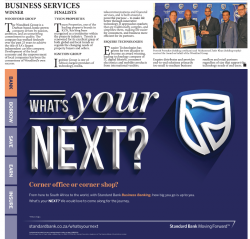 Standard Bank - Business Services : Winner - Woodford Group