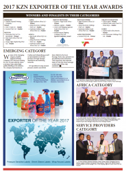 2017 KZN Exporter Of The Year Awards - Winners And Finalists In Their Categories