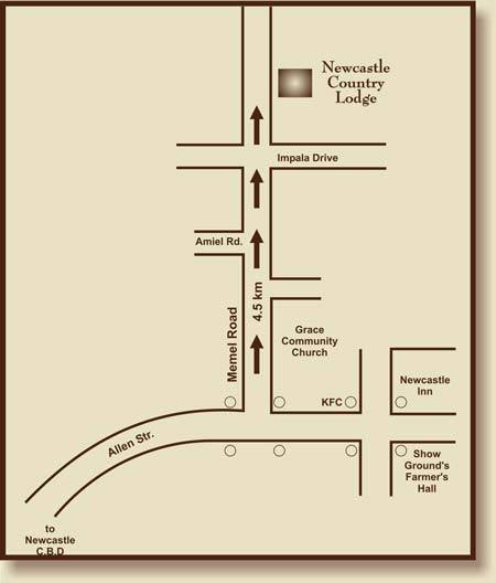 Newcastle Country Lodge  map